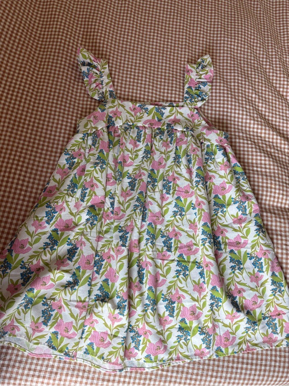 Blu Pepper White Sundress with Pink and Blue Floral Print